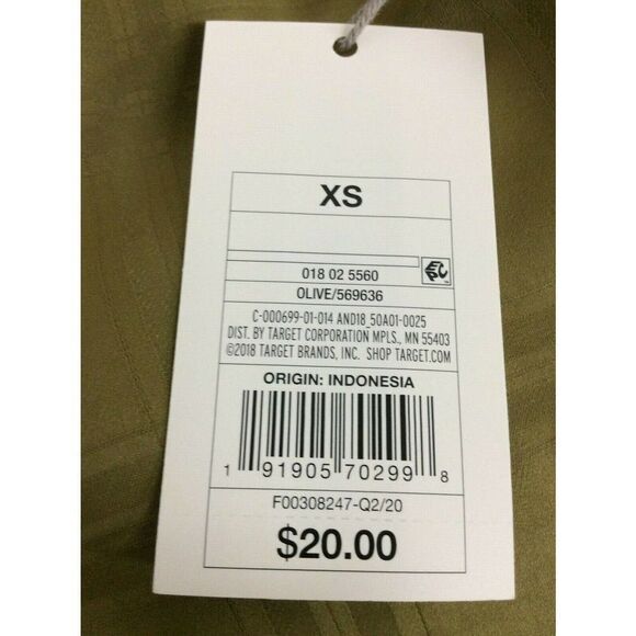 Jacquard Top Blouse A New Day Green XS - Picture 5 of 5